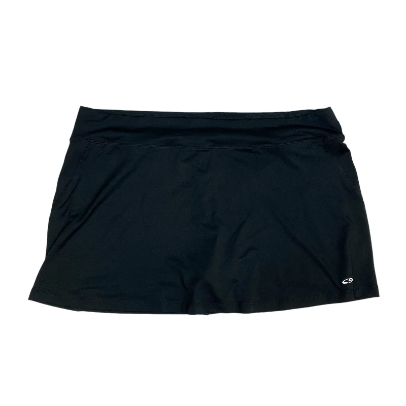 Sports pants with elastic cuffs stay secure -Athletic Skort By Champion In Black, Size: Xl