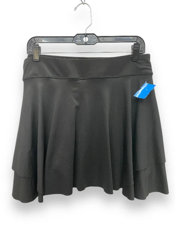 Sports pants featuring mesh inserts feel airy -Athletic Skirt By Cme In Black, Size: 2x