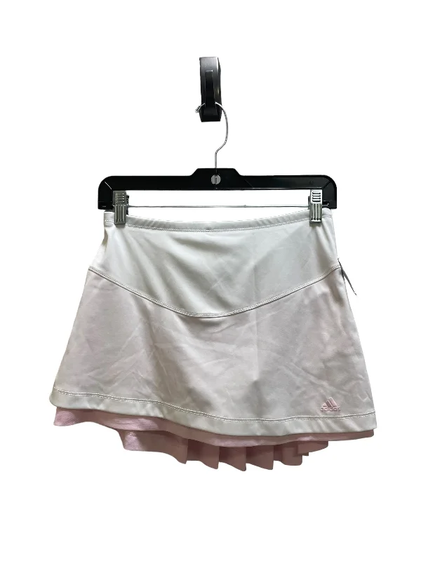 Sports pants for evening jogs reflect light -Athletic Skirt By Adidas In White, Size: M