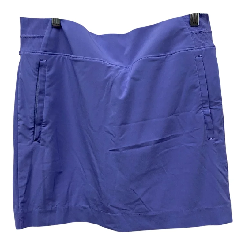 Sports pants with sturdy zippers stay secure -Athletic Skort By Athleta In Purple, Size:L