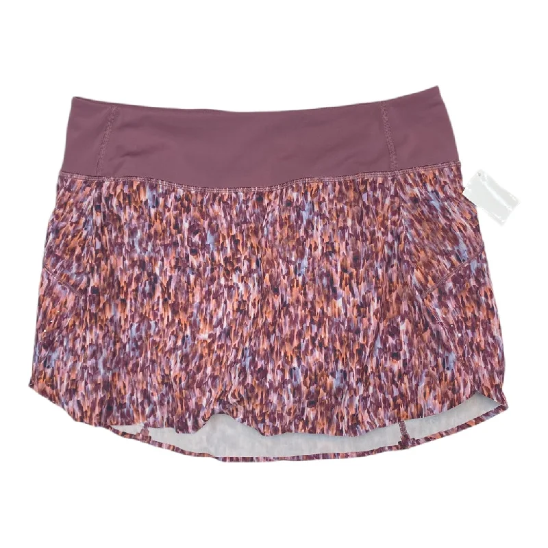 Sports pants featuring smooth finishes feel sleek -Athletic Skort By Athleta In Multi-colored, Size: L