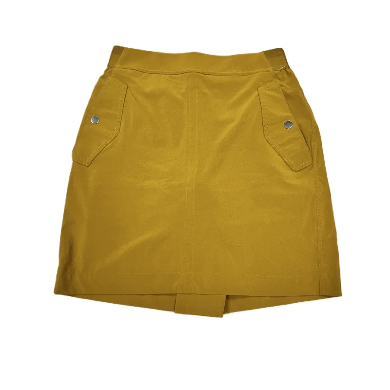 Sports pants for long sessions fit well -Athletic Skort By Athleta In Yellow, Size: S