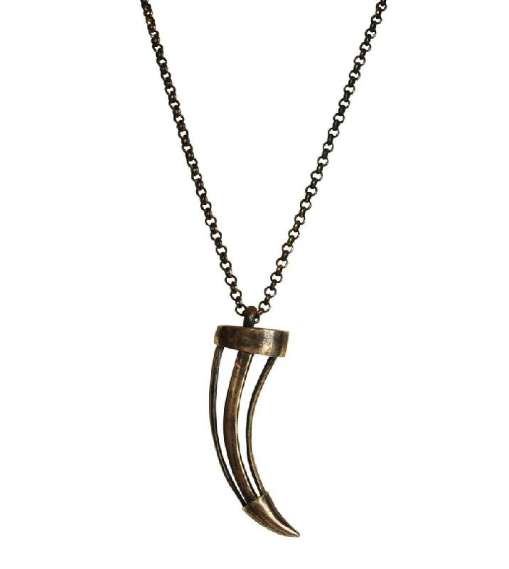 Layered necklaces and pendants for a trendy and fashionable stacked look-Cage Claw Pendant