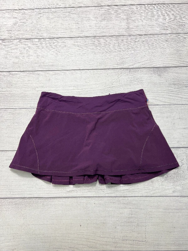 Sports pants with drawstring waists adjust easily -Athletic Skirt By Lululemon In Purple, Size: 10