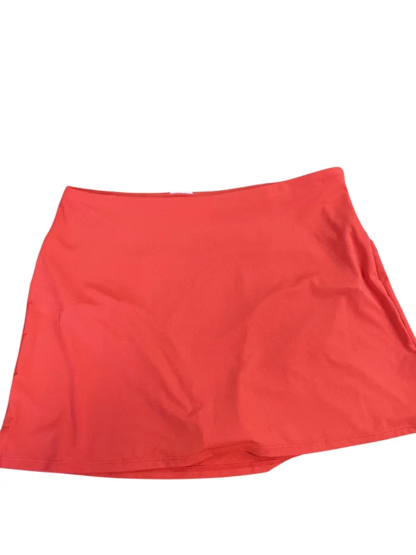 Sports pants with durable knits endure wear -Athletic Skort By Athleta In Orange, Size: M