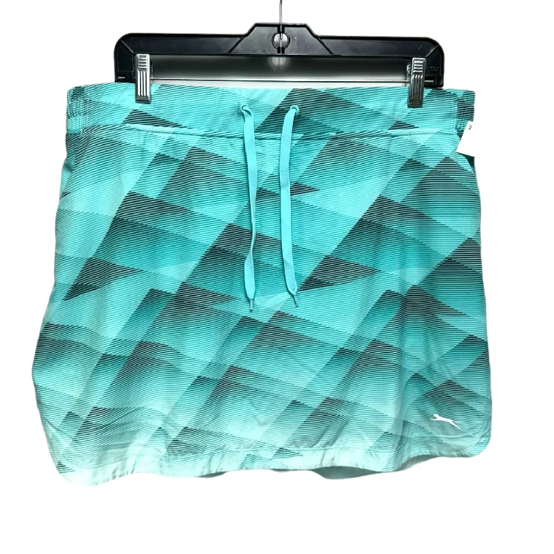 Sports pants with matte finishes stay subtle -Athletic Skort By Slazenger In Aqua, Size: Xl