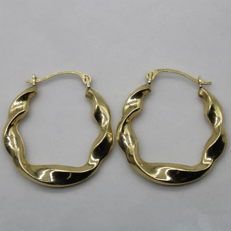 Best hoop earrings with lever-back closures for secure and easy wear-Twisted Hoop Earrings |