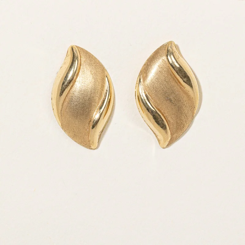 Hoop earrings with leather accents for a sleek and bold combination-18k Yellow Gold Earrings