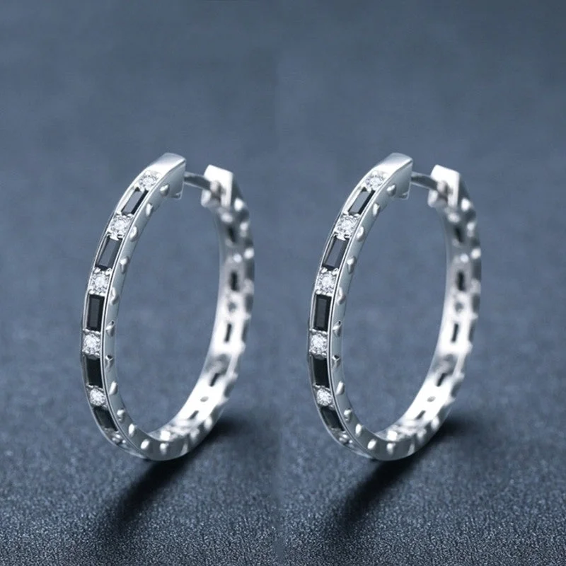 Best hoop earrings with cubic zirconia for a budget-friendly, dazzling look-Zircon Earrings Jewelry Women Accessories