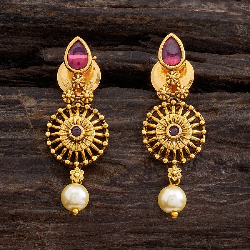 Hoop earrings with textured finishes for a vintage and classic style-Antique Earring 158146