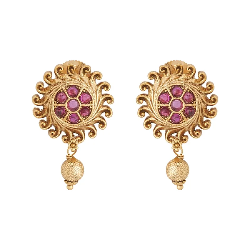 Best hoop earrings with gold-plated finishes for an affordable luxury vibe-Antique Earring 164076