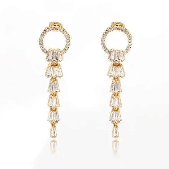 Hoop earrings with diamond-cut surfaces for added sparkle and shine-Chandler Dangle Earrings