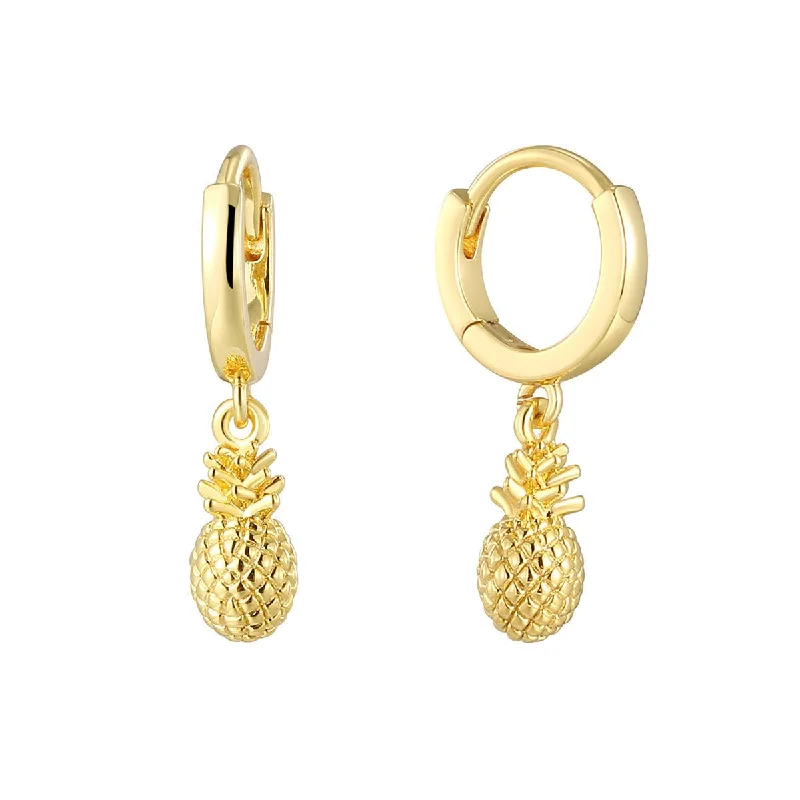 Gold Pineapple Earrings