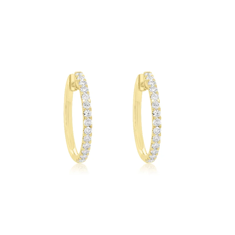 Hoop earrings with heart-shaped frames for a romantic and feminine look-Diana M. Diamond Earrings