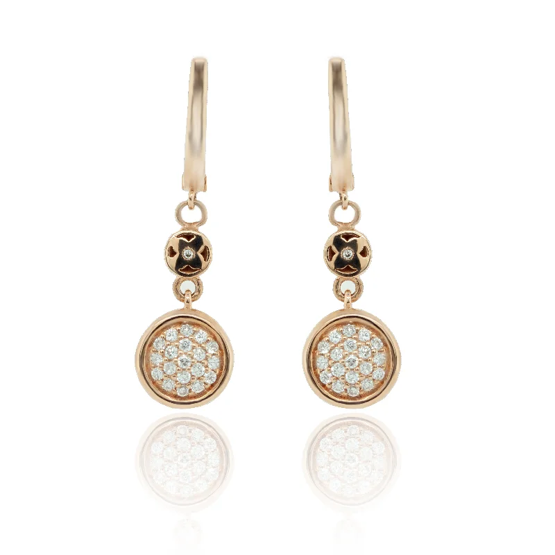 Hoop earrings with rhinestone-studded rims for a glamorous touch-Diana M. Diamond Earrings