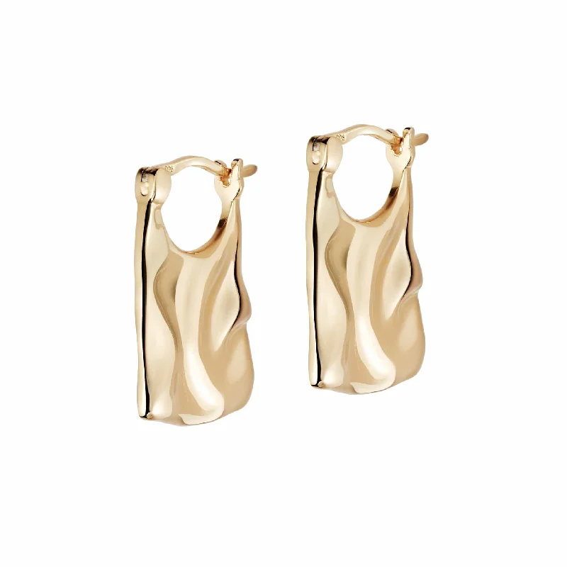 Best hoop earrings with geometric triangle shapes for a modern, chic design-Estée Lalonde Leo Earrings 18ct Gold Plate