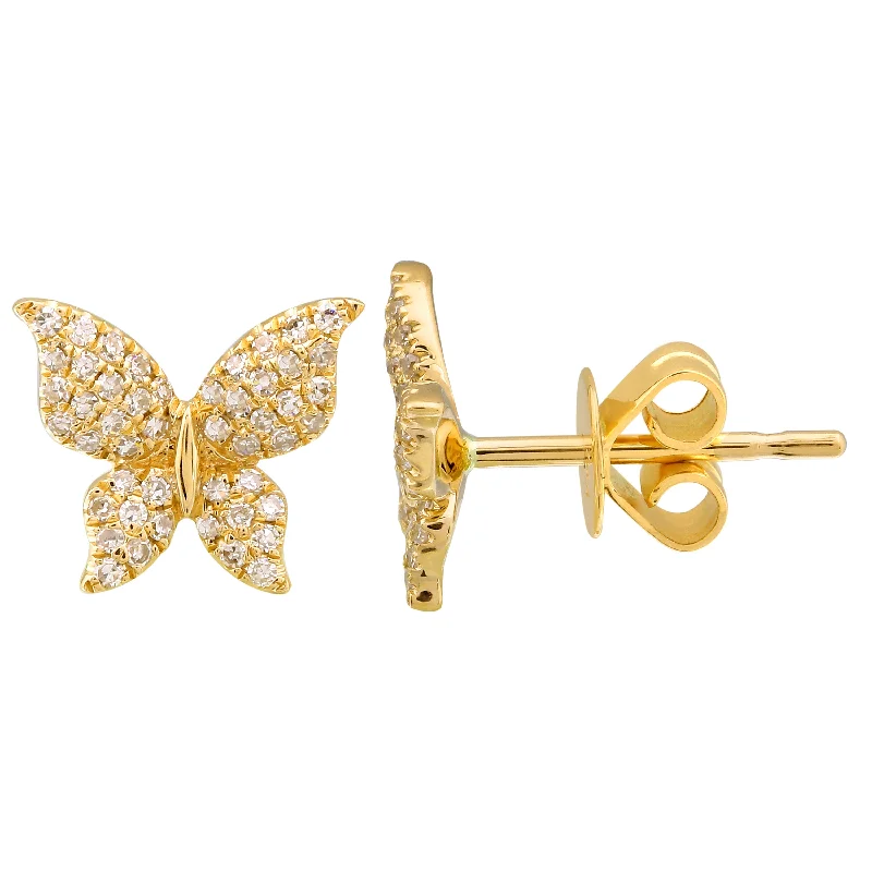 Best hoop earrings with custom engravings for a personalized and meaningful gift-Floating Butterfly Studs