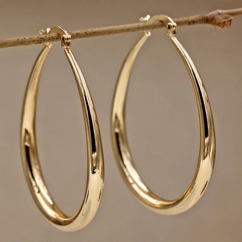 Hoop earrings with dangling charms for a playful and fun look-Geometric oval earrings earrings earrings