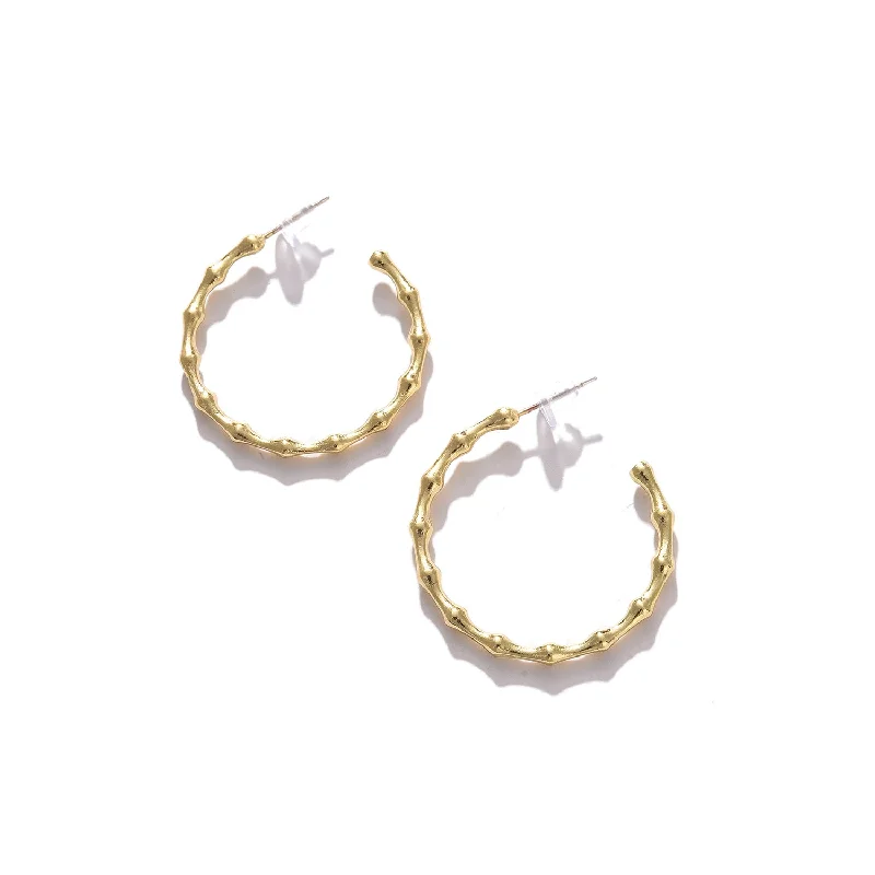 Stylish hoop earrings with diamond accents for an elegant and sparkling effect-Gold-toned Contemporary Ear Cuff Earrings