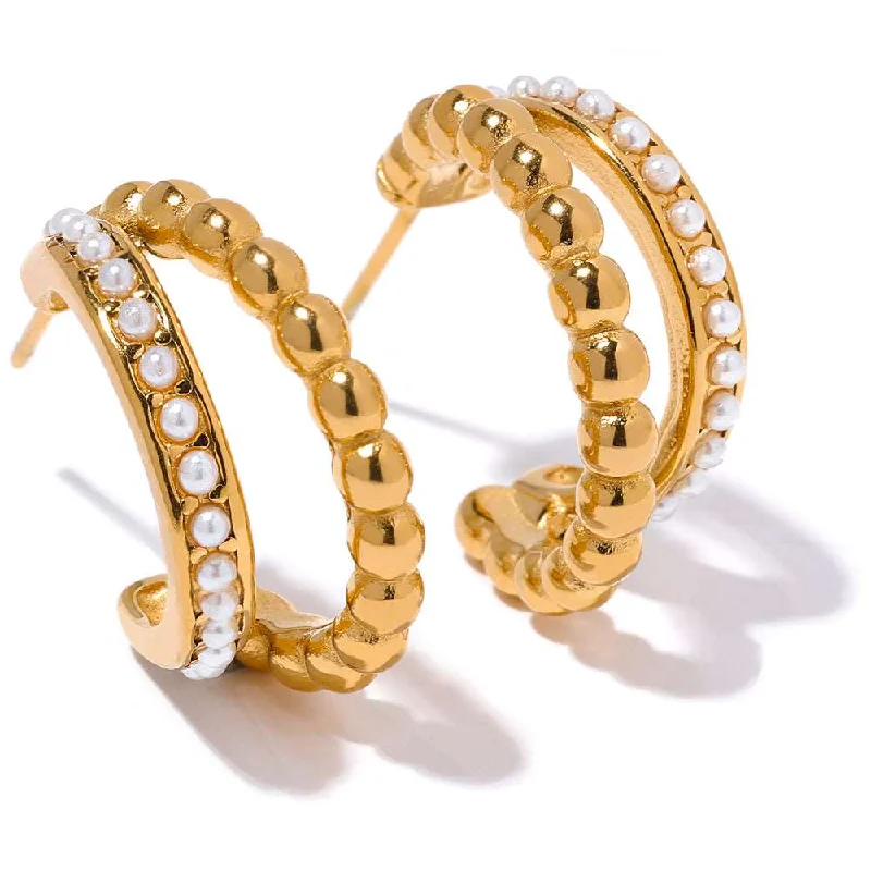 Hoop earrings with tortoiseshell designs for a chic and classic style-Helen Earrings