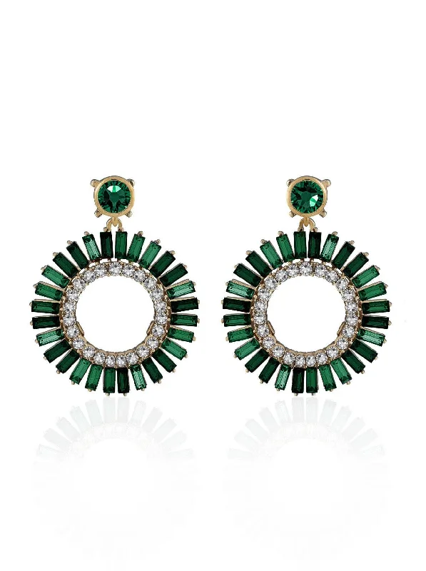 Hoop earrings with pearl accents for a chic and classic style-Like Staring At The Sun Statement Earrings