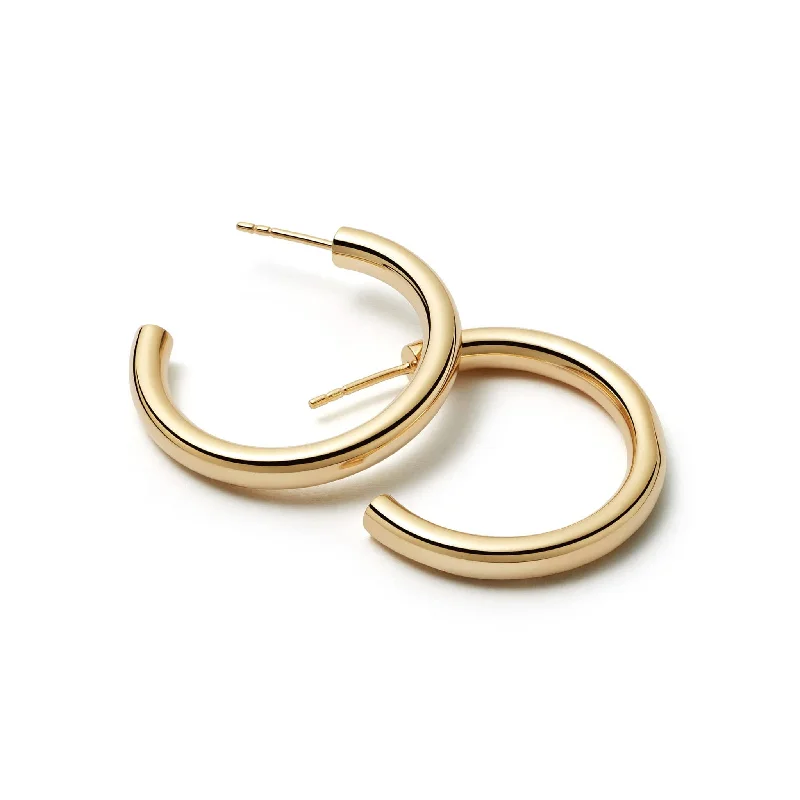 Best hoop earrings with geometric pendants for a modern, chic appeal-Maxi Bold Hoop Earrings 18ct Gold Plate