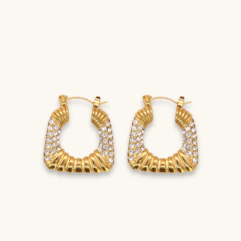 Hoop earrings with oversized pearl accents for a statement-making look-Nali Hoops