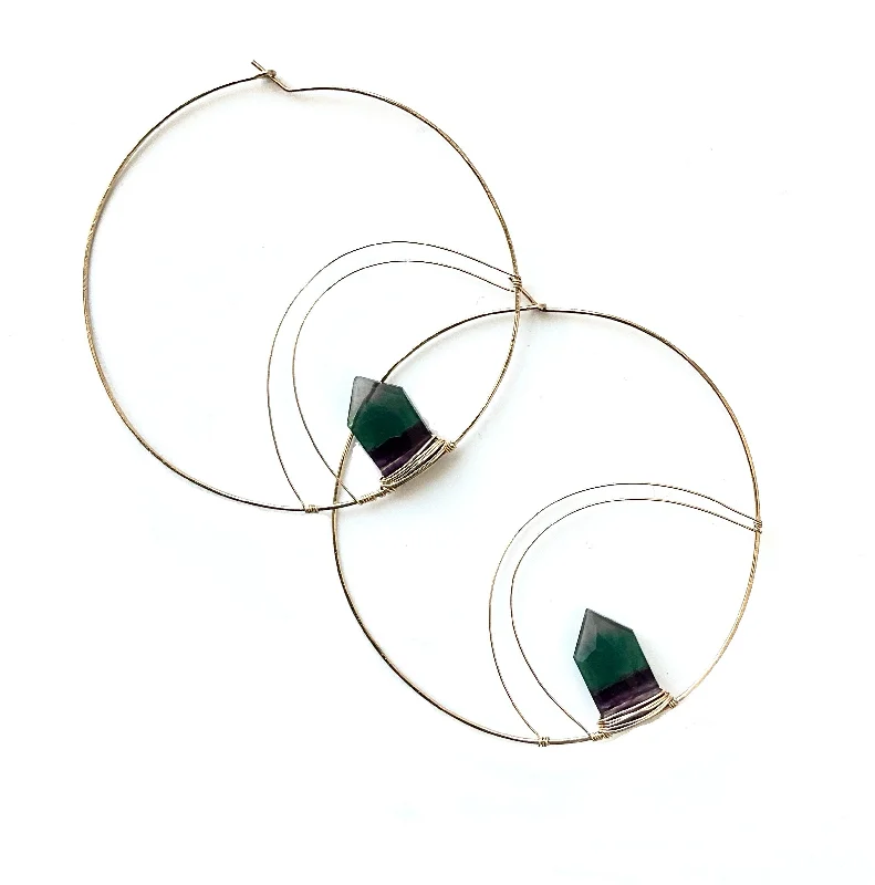 Hoop earrings with resin accents for a bold and colorful design-Shannon Earrings