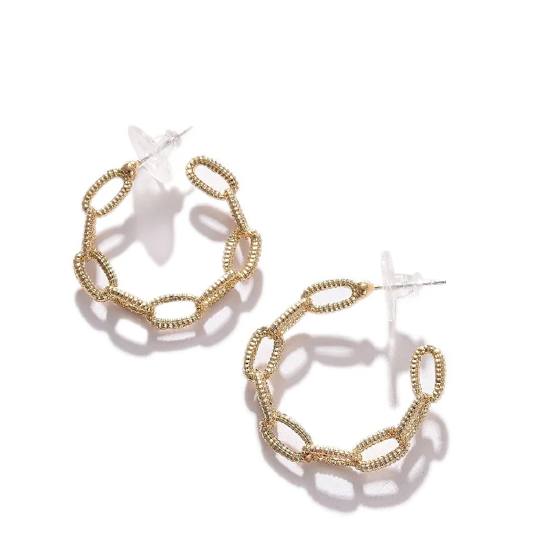 Best hoop earrings with rose gold for a romantic and warm aesthetic-Silver-toned Contemporary Hoop Earrings