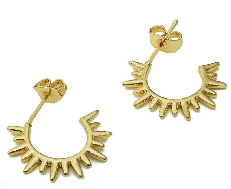 Hoop earrings with oversized pearl accents for a statement-making look-Soleil Stud Hoops