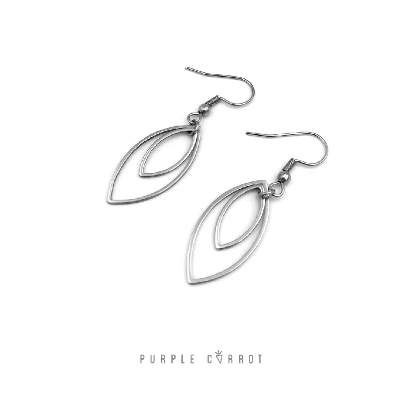 Hoop earrings with polished silver finish for a shiny, modern appeal-BLACK FRIDAY Pointed Oval Earrings