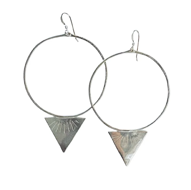 Hoop earrings with spiral designs for a dynamic and fluid look-Sundial Earrings