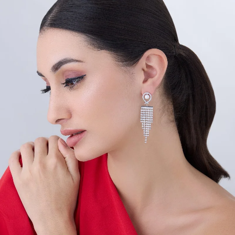 Best hoop earrings with sparkling cubic zirconia for a brilliant, budget-friendly effect-Trendy Earring 167354