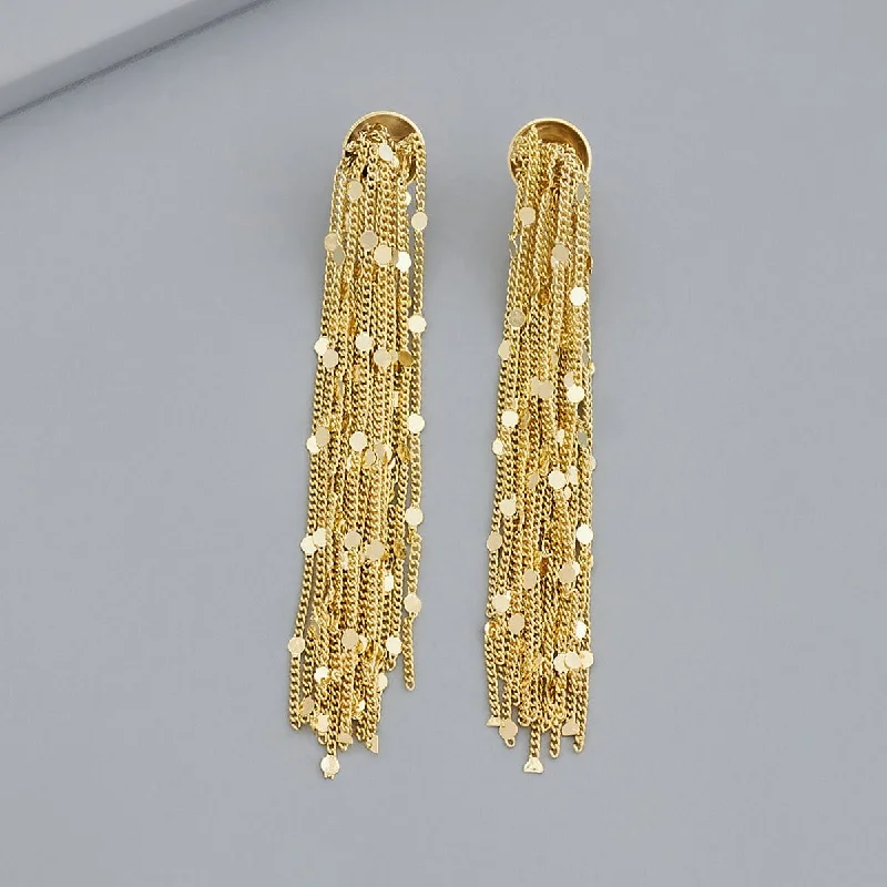 Hoop earrings with textured gold for a refined and sophisticated aesthetic-Trendy Earring 167477