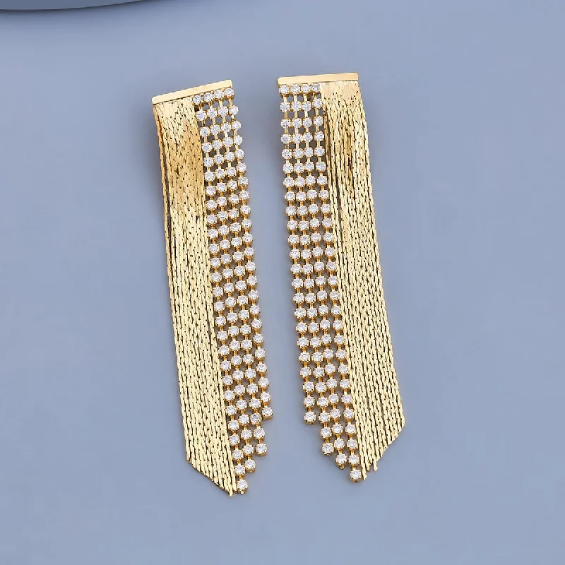 Best hoop earrings with gold for a luxurious and timeless look-Trendy Earring 169191