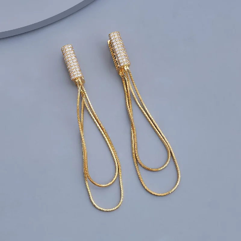 Hoop earrings with twisted metal designs for a dynamic and modern style-Trendy Earring 169192