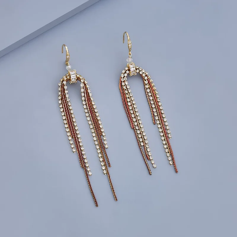 Best hoop earrings with gemstone accents for a colorful and elegant appearance-Trendy Earring 169237