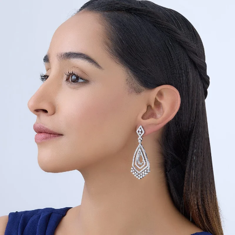 Best hoop earrings with custom engravings for a personalized and meaningful gift-Zircon Earring 163901