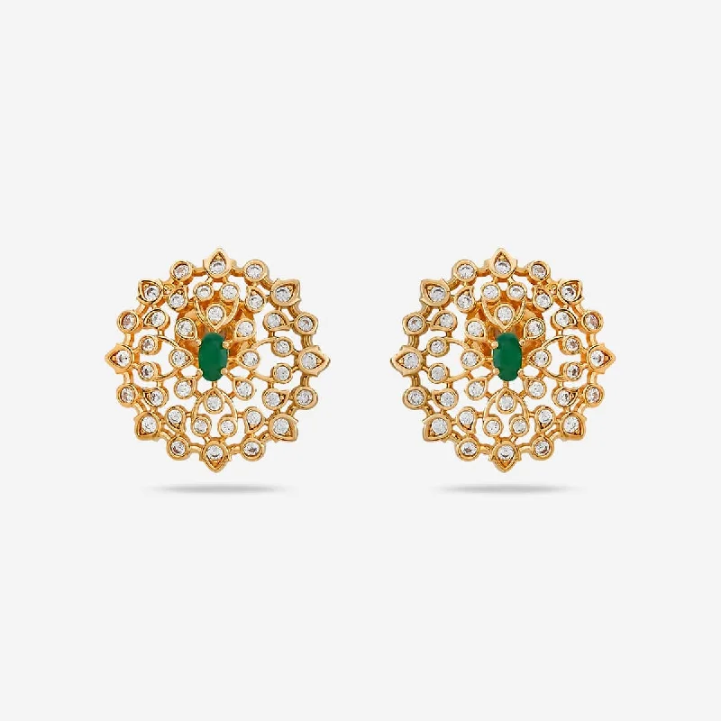 Best hoop earrings with geometric cuts for a sharp, modern appeal-Zircon Earring 167618