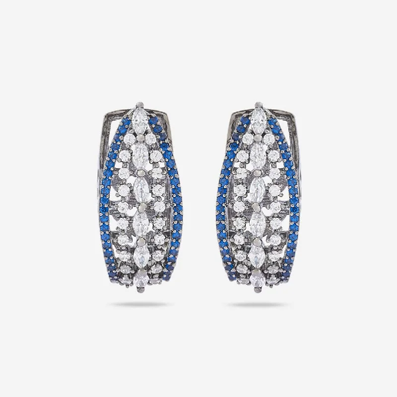 Best hoop earrings with lever-back closures for secure and easy wear-Zircon Earring 167816