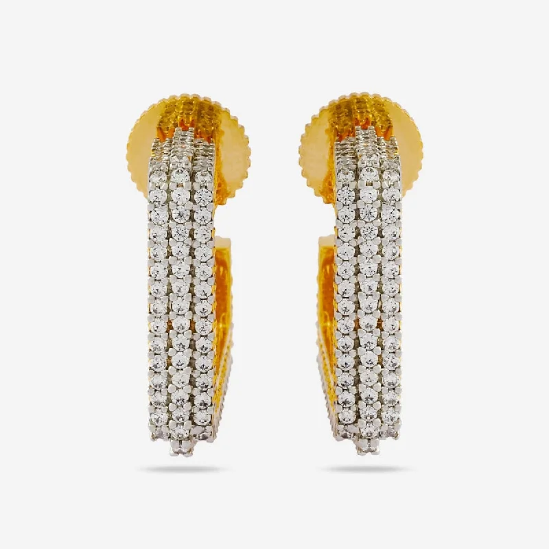 Large hoop earrings for a bold and statement-making fashion accessory-Zircon Earring 167819