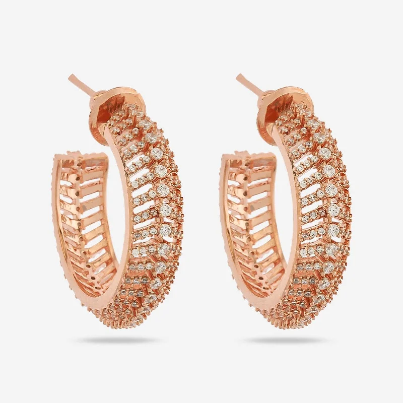 Best hoop earrings with smooth ceramic finishes for a polished, clean style-Zircon Earring 169446